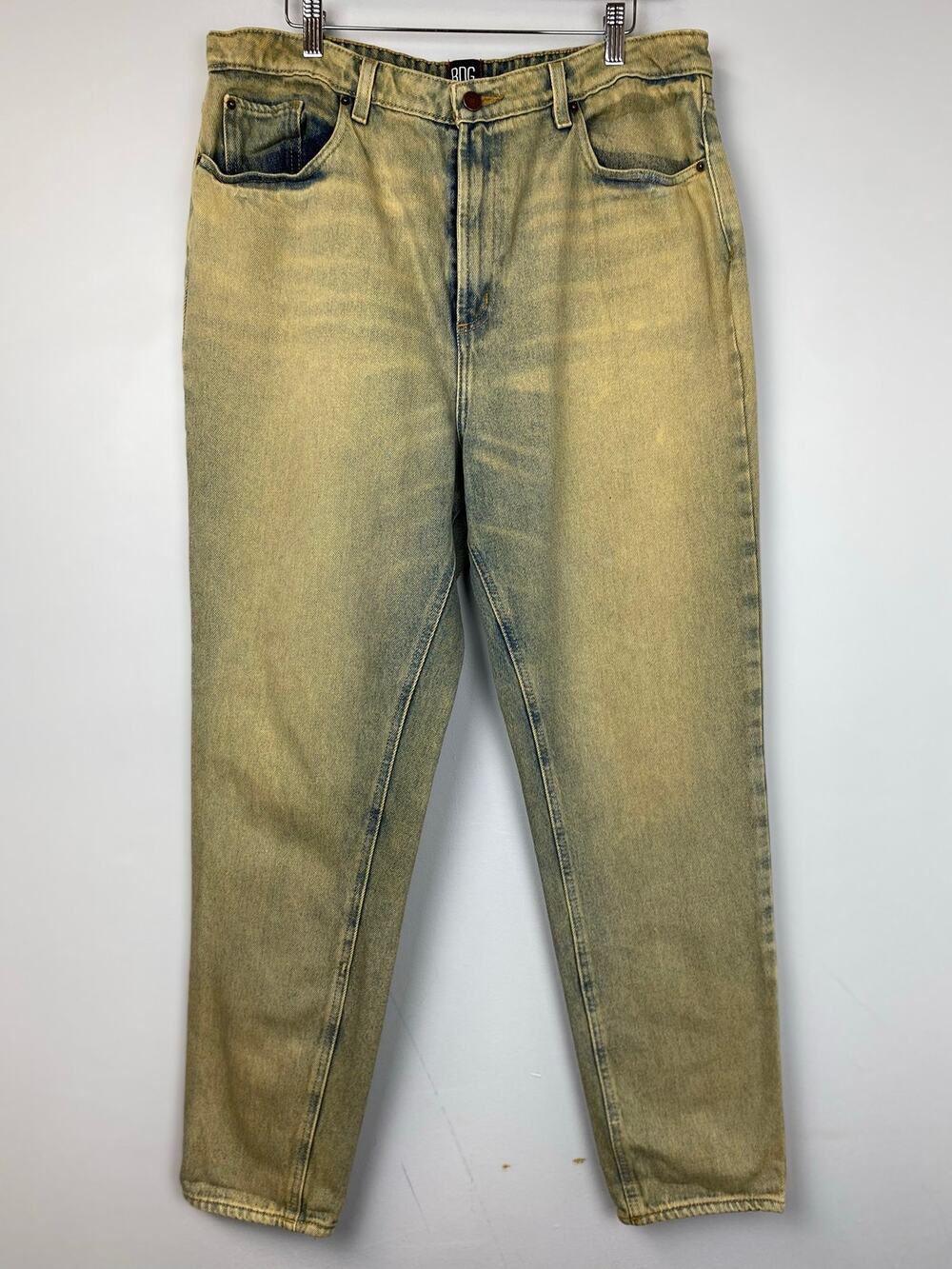 BDG Mom High-Rise Gold Acid Wash Tapered Jeans Urban Outfitters Size 33